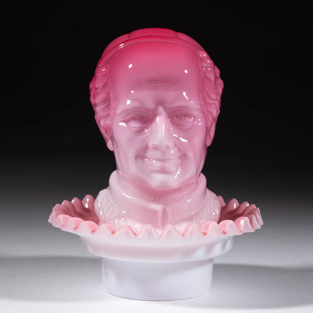 PEACHBLOW FIGURAL GLASS FAIRY LAMP Jeffrey S. Evans & Associates