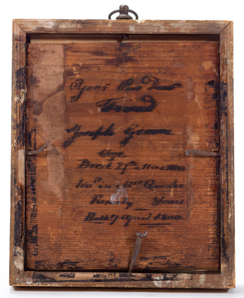 AMERICAN OR BRITISH SCHOOL (19TH CENTURY)FOLK ART MINIATURE PORTRAIT OF AN AFRICAN-AMERICAN GENTLEMAN