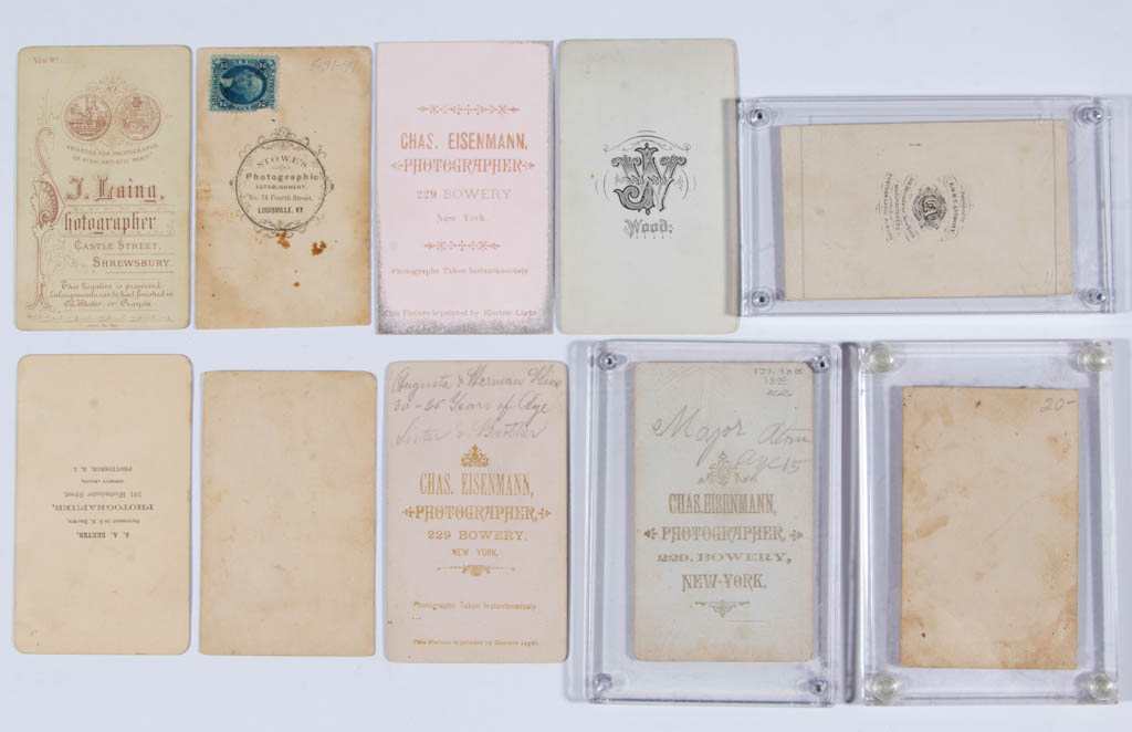 CIRCUS / SIDESHOW PERFORMER CARTES DE VISITE, LOT OF 20