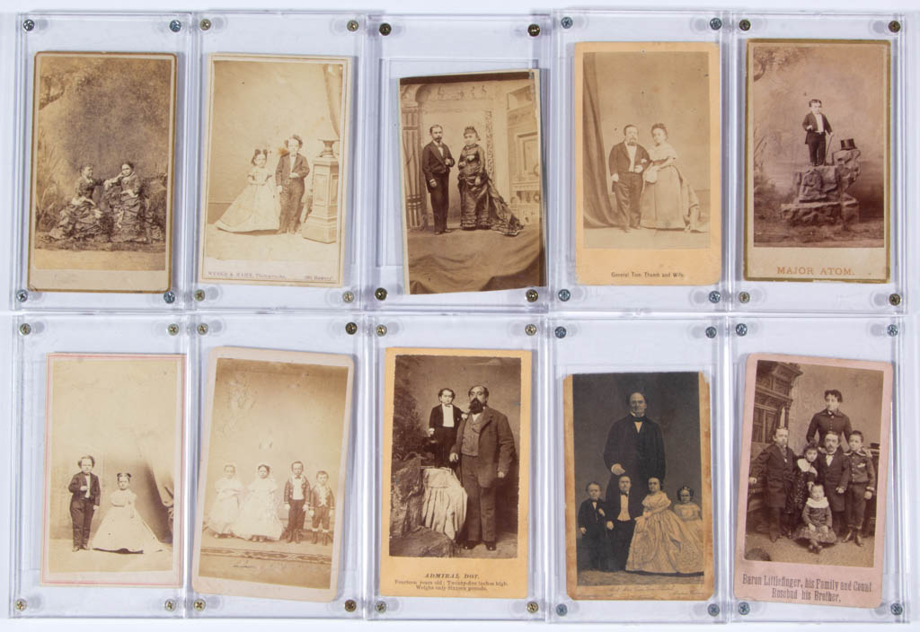 CIRCUS / SIDESHOW PERFORMER CARTES DE VISITE, LOT OF 20