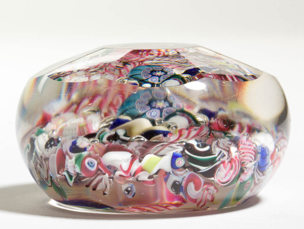 ANTIQUE NEW ENGLAND SCATTERED MILLEFIORI PAPERWEIGHT Jeffrey S. Evans