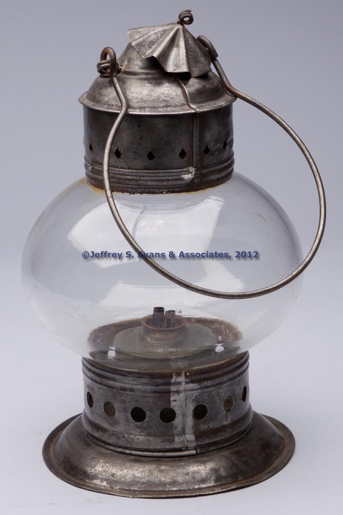 PUNCHED SHEET IRON WHALE OIL LANTERN Jeffrey S. Evans & Associates