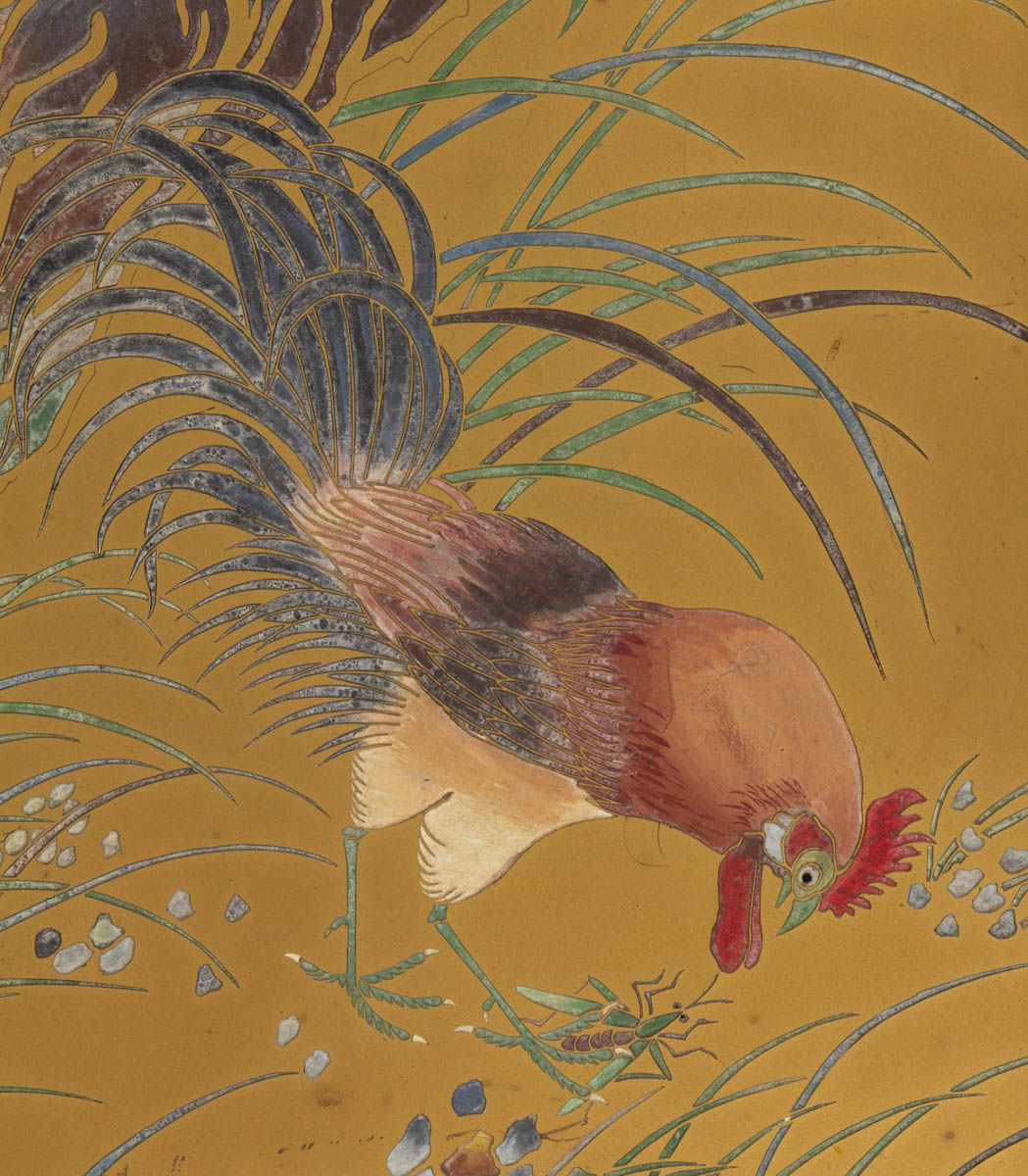 CHINESE LACQUERED WALL HANGING / PANEL