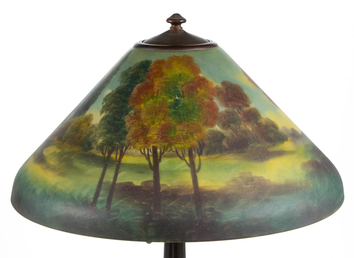 JEFFERSON REVERSE-PAINTED ELECTRIC TABLE LAMP