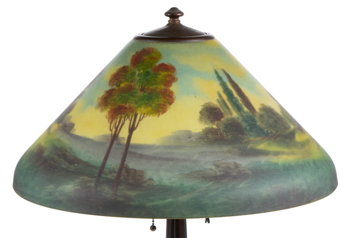 JEFFERSON REVERSE-PAINTED ELECTRIC TABLE LAMP
