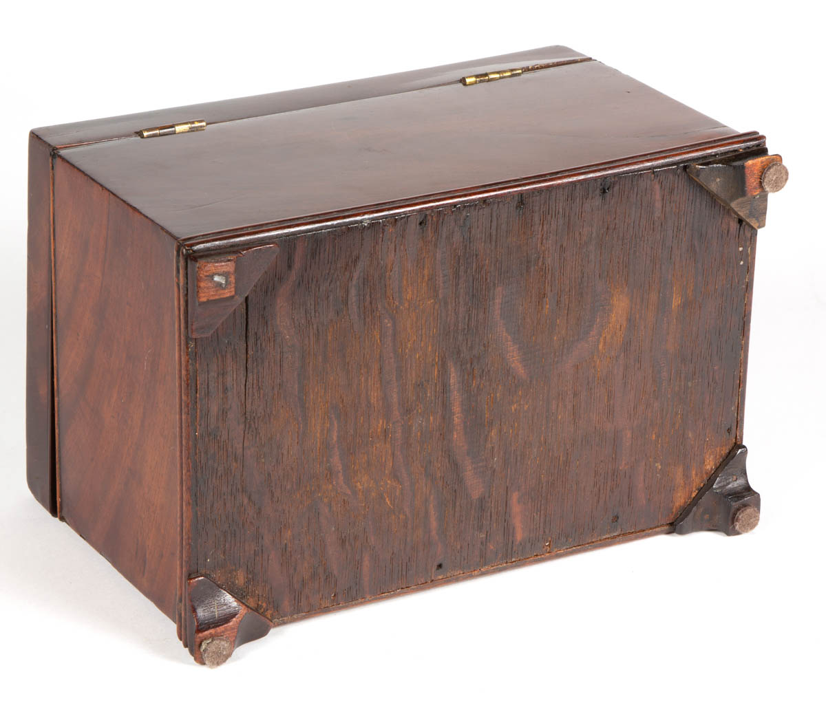 ENGLISH INLAID MAHOGANY TEA CADDIES, LOT OF TWO