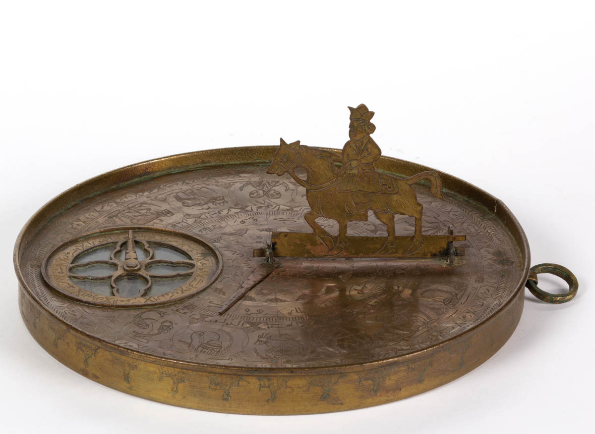 CONTINENTAL BRASS ASTROLOGICAL COMPASS / SUNDIAL