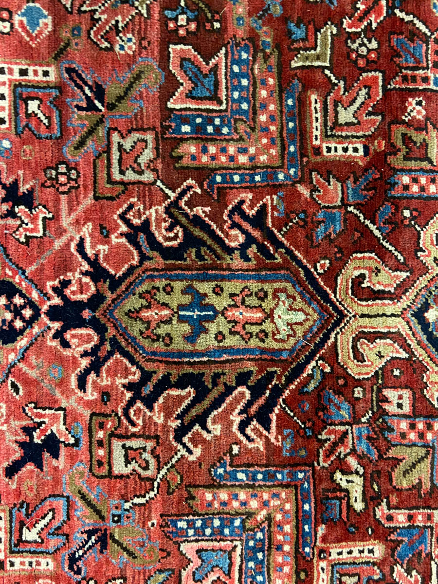 ANTIQUE PERSIAN HERIZ ROOM-SIZE ORIENTAL RUG / CARPET