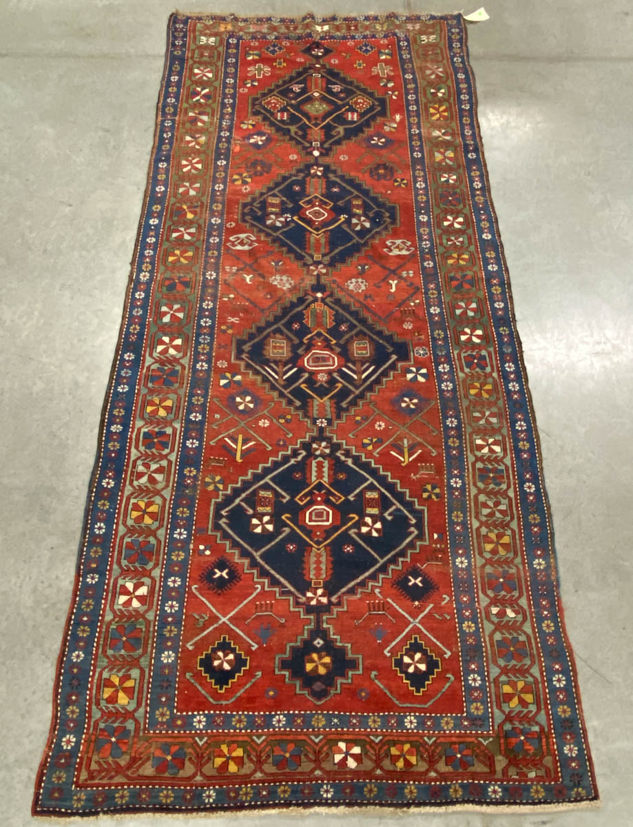 ANTIQUE CAUCASIAN KAZAK TRIBAL RUG / CARPET