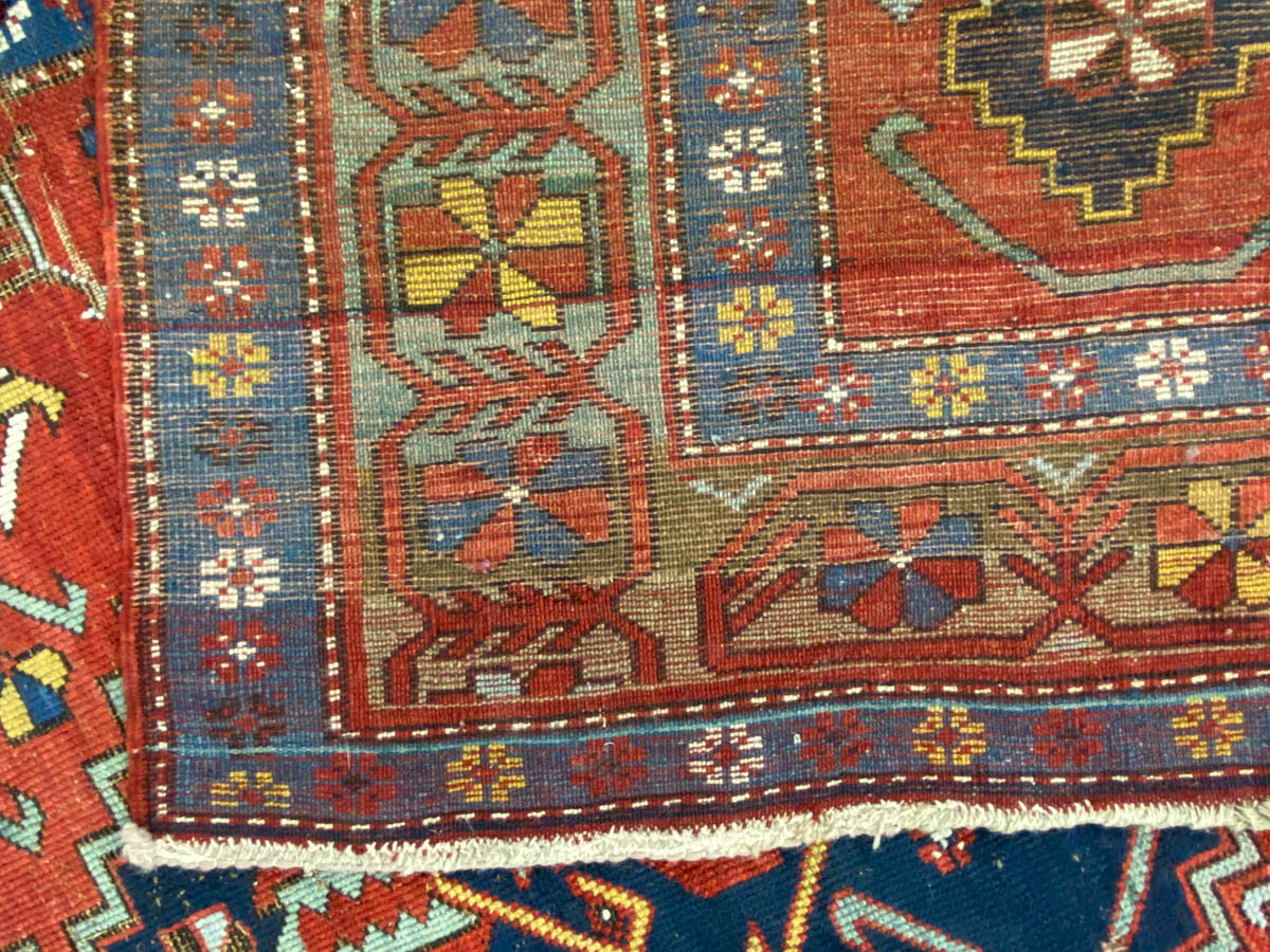 ANTIQUE CAUCASIAN KAZAK TRIBAL RUG / CARPET