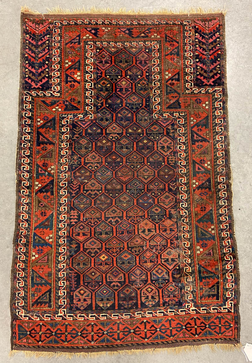 ANTIQUE CAUCASIAN PRAYER RUG